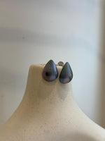 Aurora colors waterdrop ocean Mabe pearls s925 silver earrings for her graduation