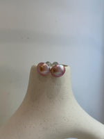 pink ocean Mabe pearls s925 silver earrings for her office wear