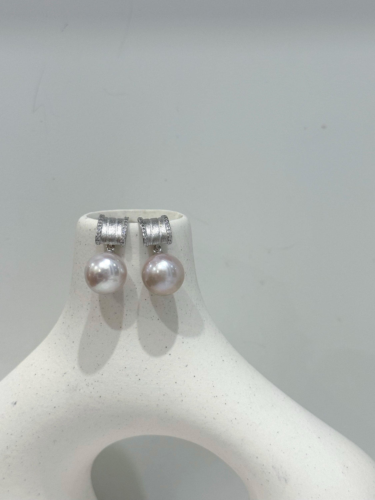 elegant rose pearls s925 silver earrings for her