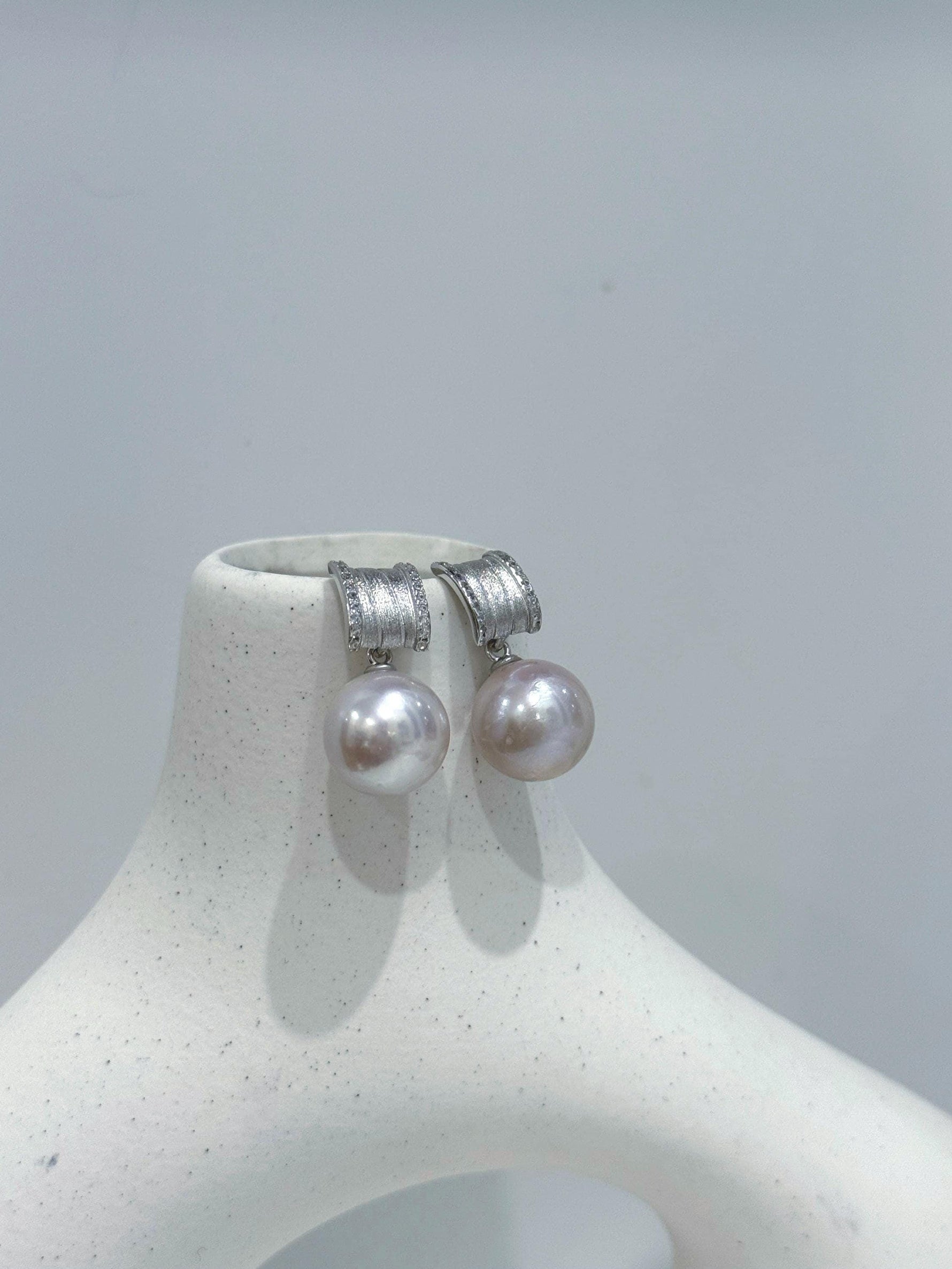elegant rose pearls s925 silver earrings for her anniversary