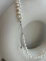 freshwater white petal Keshi pearl s925 silver necklace strand for her anniversary