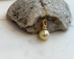 super smooth super clean south sea golden pearl s925 silver pendant necklace set for her office wear