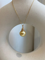 super smooth super clean south sea golden pearl s925 silver pendant necklace set for her anniversary