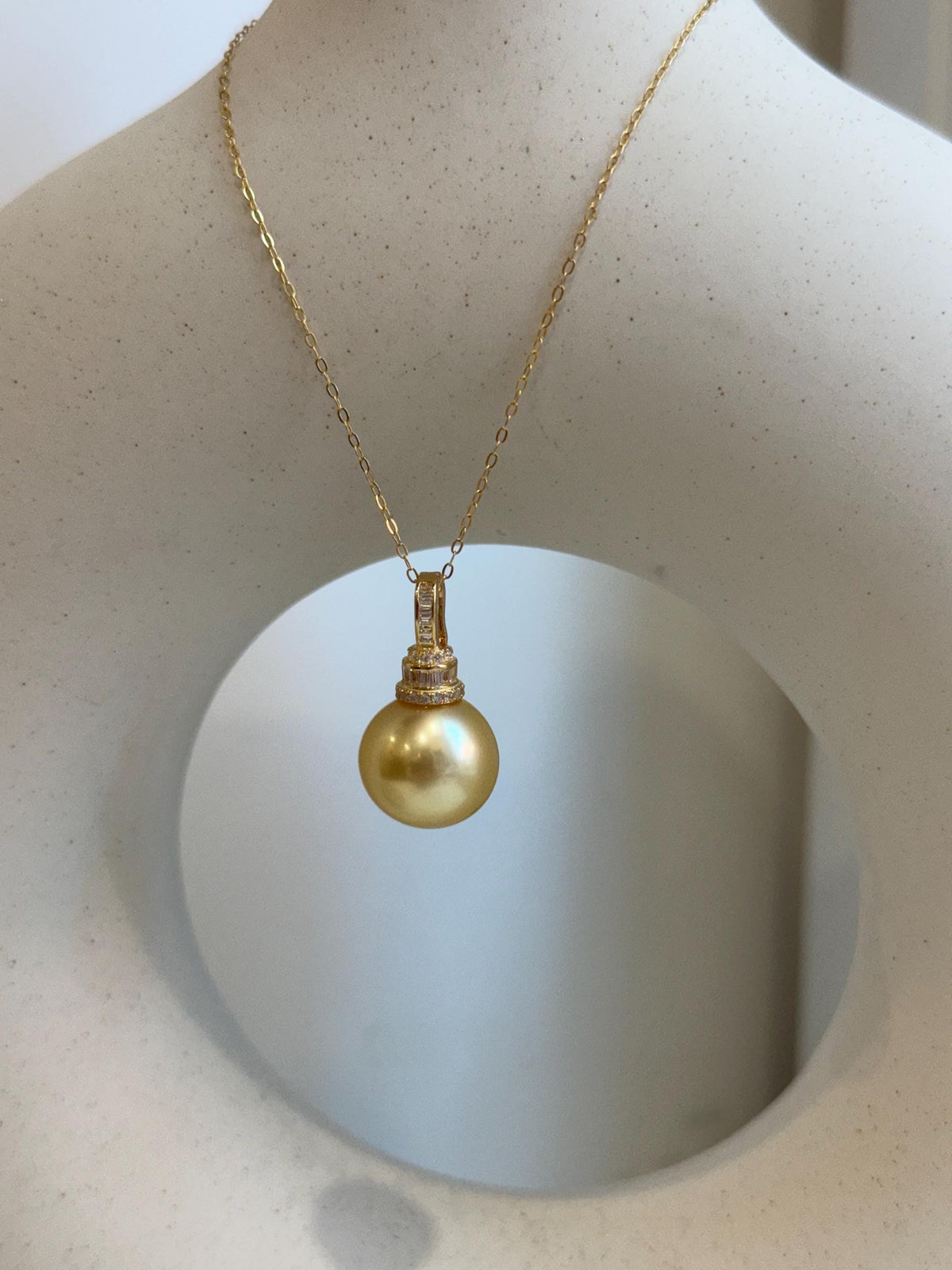 super smooth super clean south sea golden pearl s925 silver pendant necklace set for her engagement