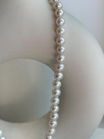 cheap white pearl s925 silver necklace strand for her