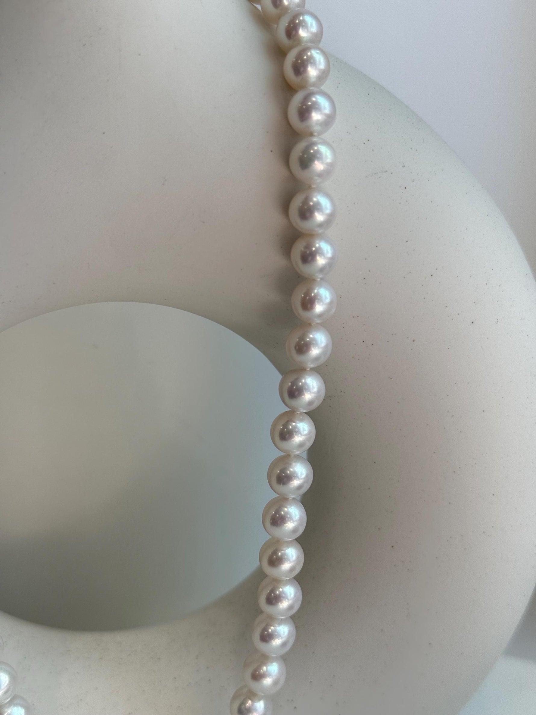 cheap white pearl s925 silver necklace strand for her