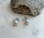affordable white Edison Pearl s925 silver earrings clips no piercings for her