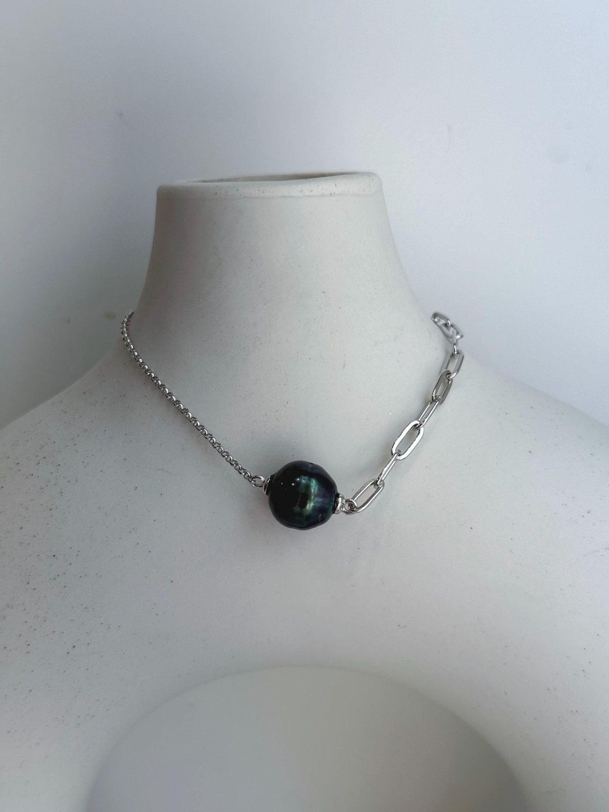 extreme luster Tahitian green ocean Pearl s925 silver AB bracelet for her
