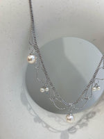 akoya ocean pearls s925 silver lace necklace set for her anniversary