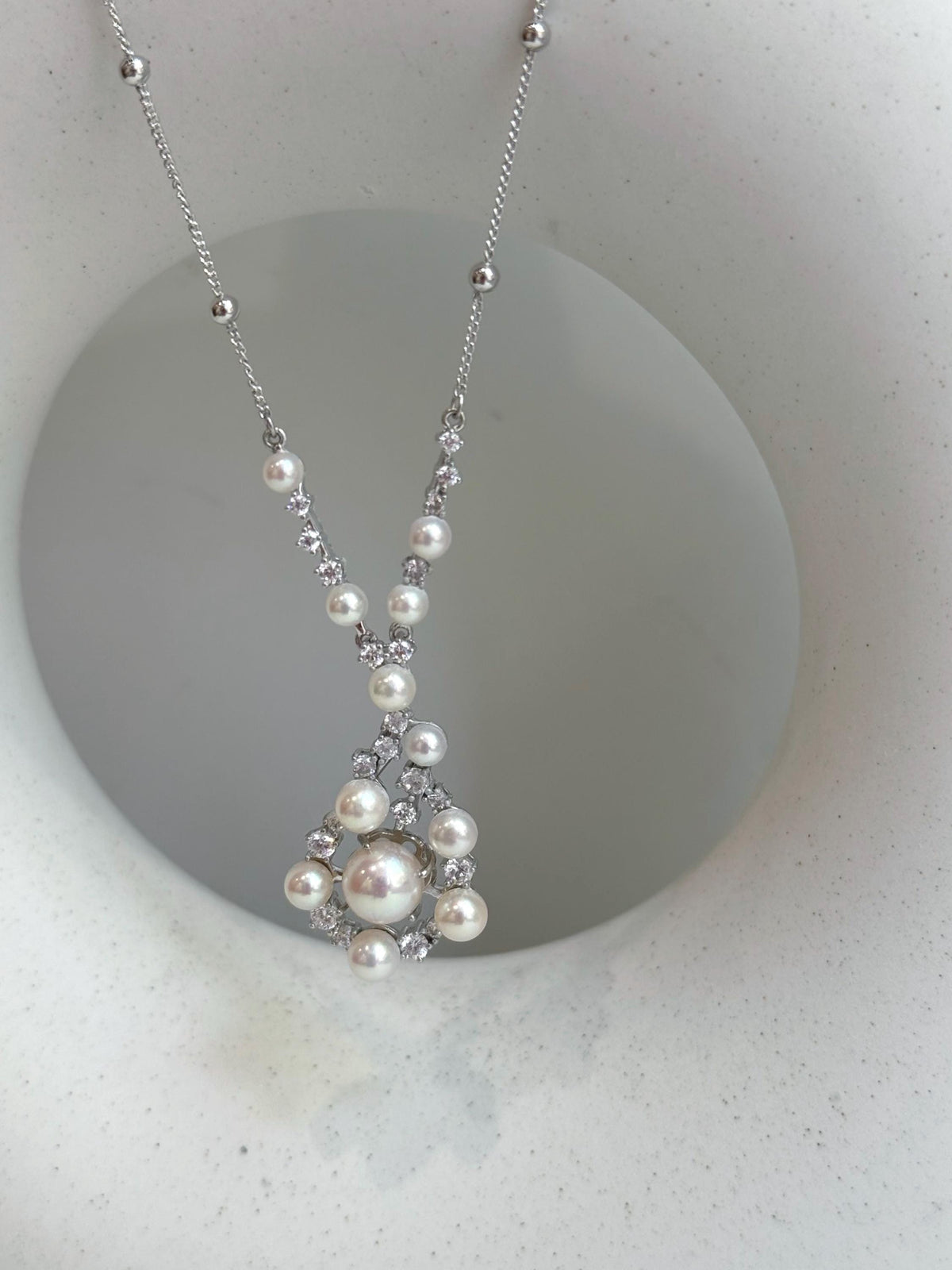 afford 12pcs Akoya ocean pearls s925 silver vintage pendant for her daily wear