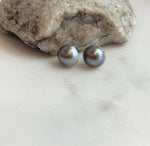 Insale cheap strong luster mauve iridescent round ocean Mabe earrings S925 silver minimalist earrings Gift for her anniversary
