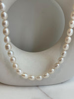 Strong luster Freshwater white rice Pearls s925 necklace choker Perfect unique gift for wife daughter teacher.