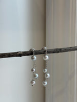 Akoya blue silver ocean pearls s925 silver earrings clips chandeliers for her daily wear