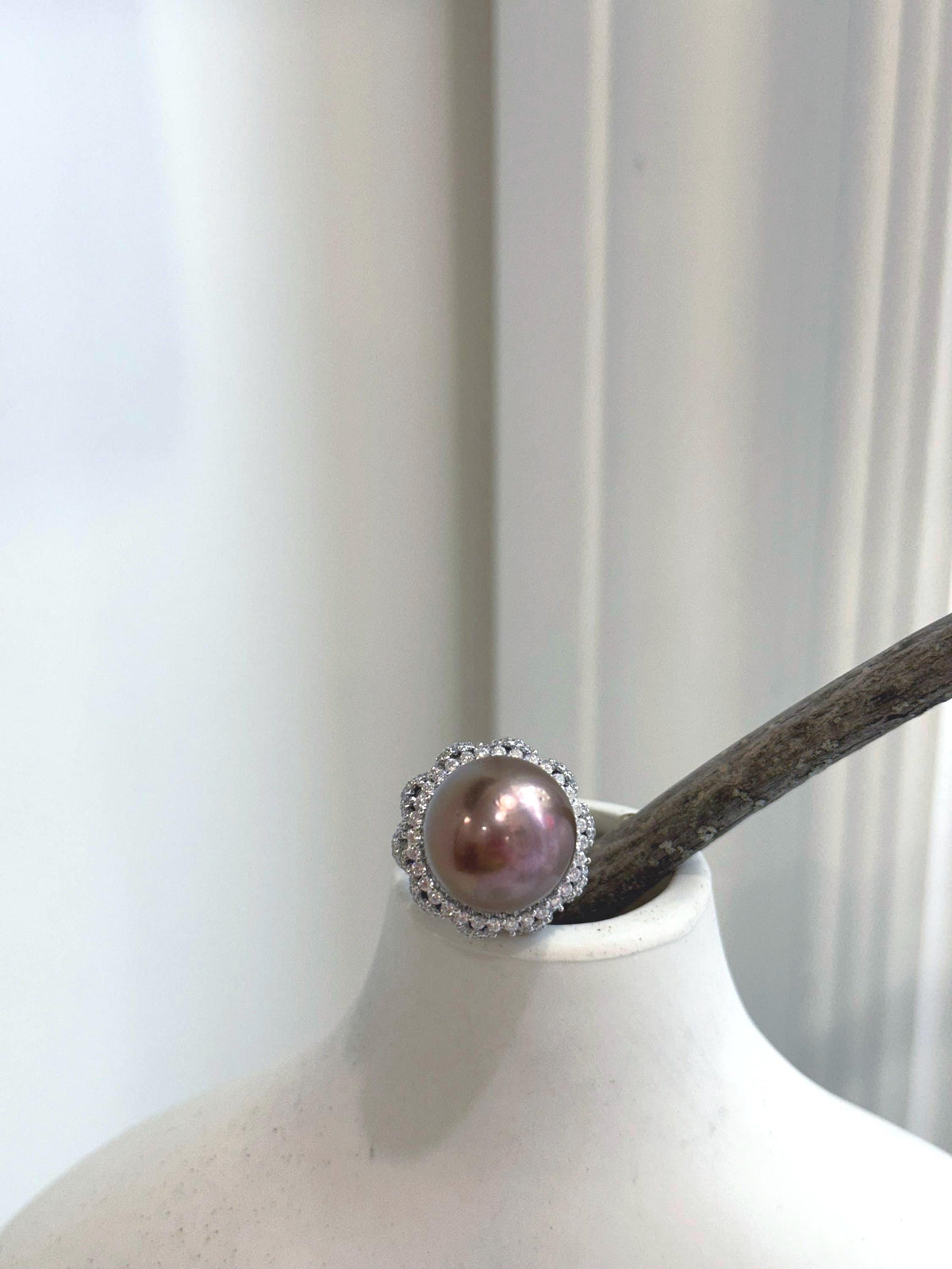 13.6mm Insale Edison Extreme luster metallic rose with green hue pearl s925 silver stylish pendant silver chain Necklace unique gift for her birthday