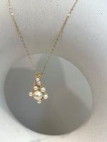 Akoya ocean pearls s925 silver vintage pendant necklace set for her birthday