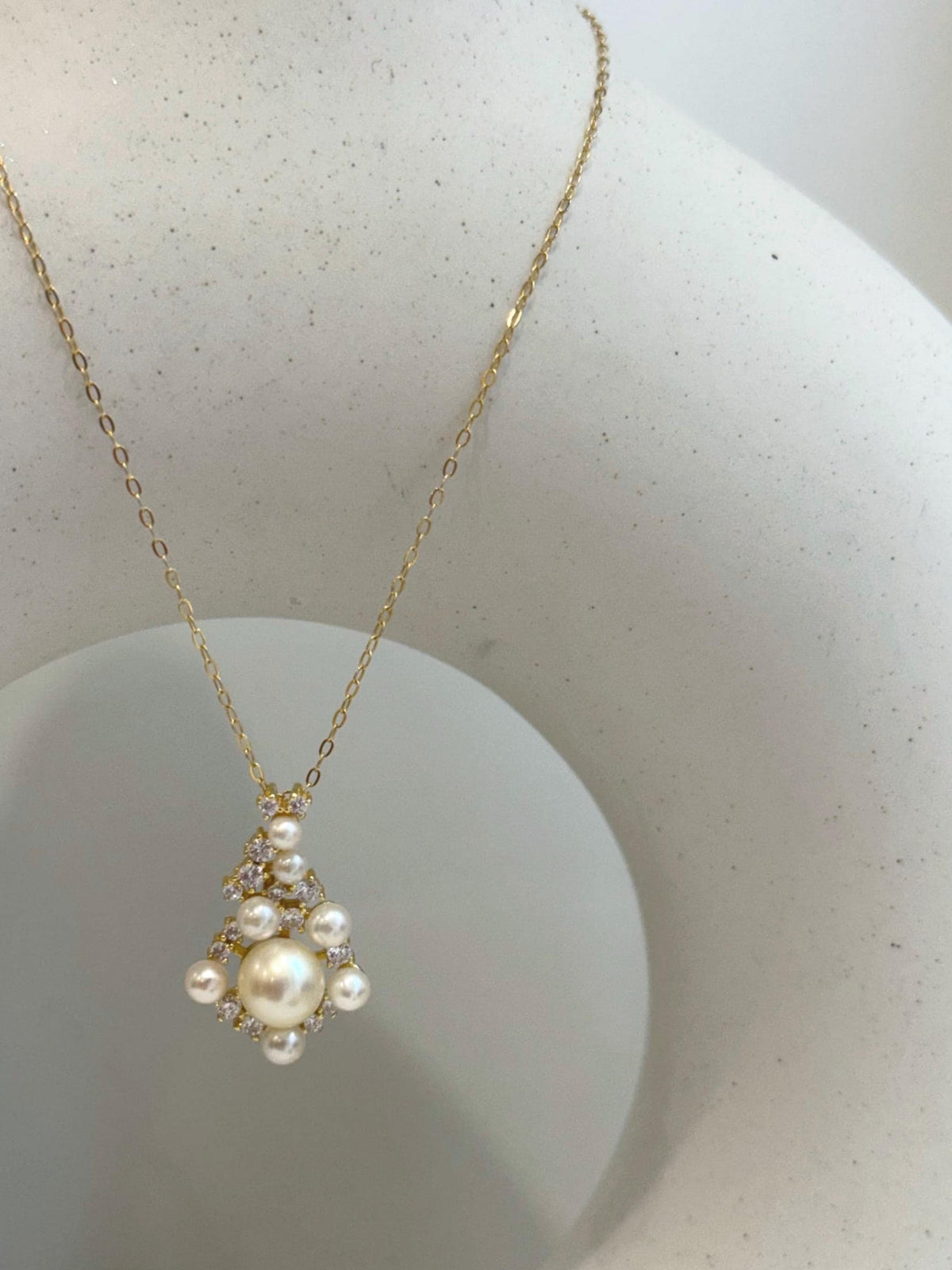 Akoya ocean pearls s925 silver vintage pendant necklace set for her holiday gift