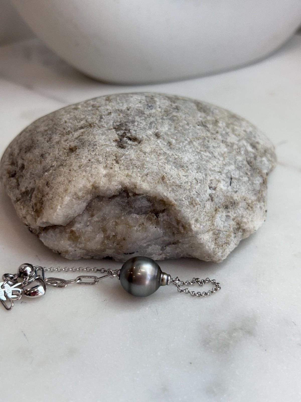 11.7mm Tahitian Ocean Saltwater Elegant Platinum Pearl bracelet adjustable daily silver bracelet. To 7.3”
