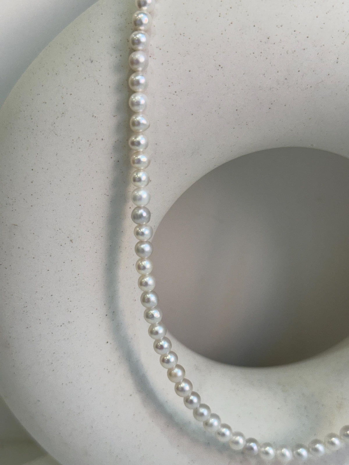 affordable white pearls s925 necklace strand for her