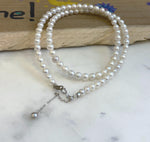 white pearls s925 necklace strand for her