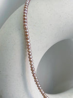 metallic rose lavender pearls s925 silver necklace strand for her