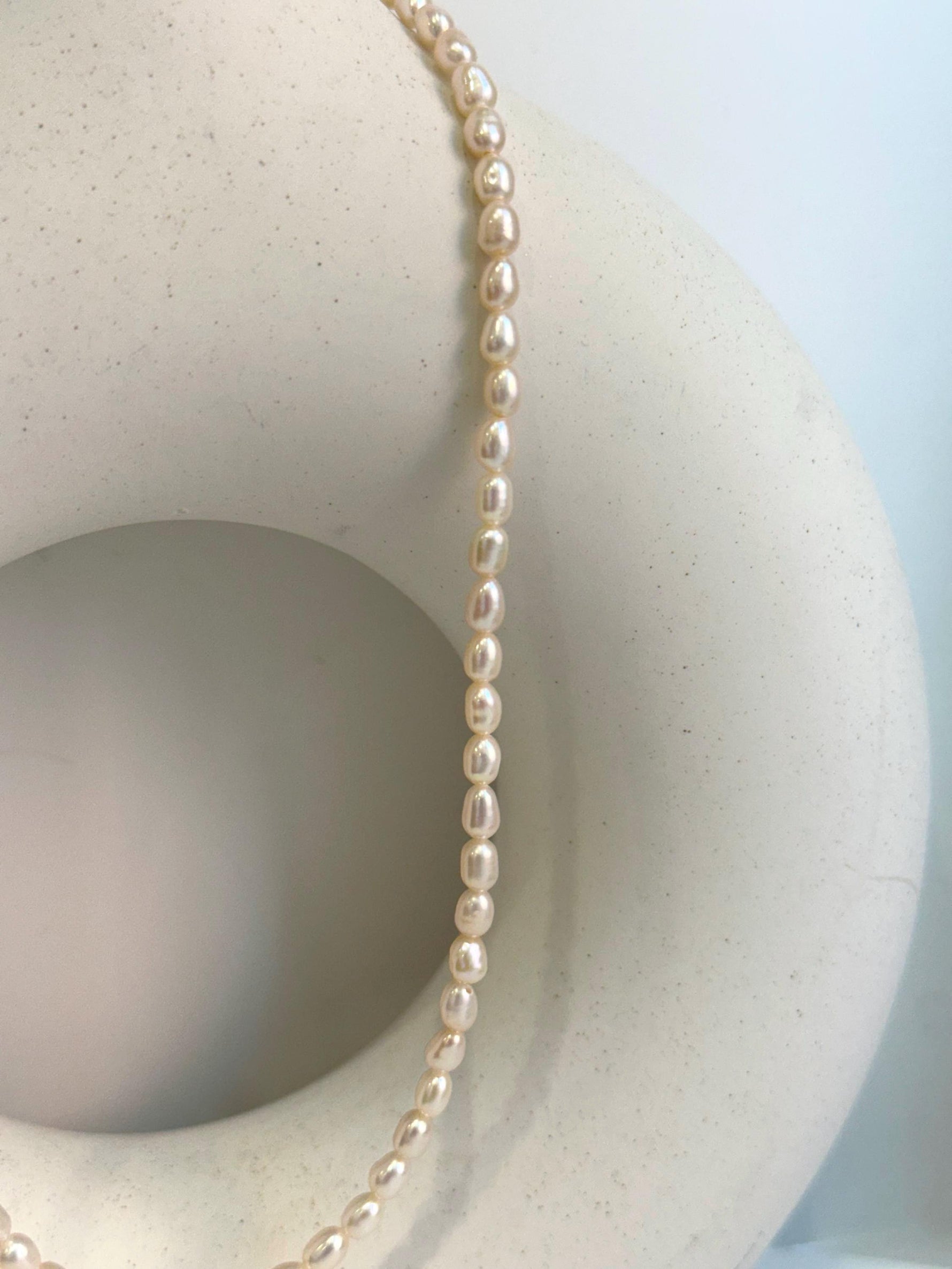 extreme luster white keshi pearls s925 silver necklace strand for her