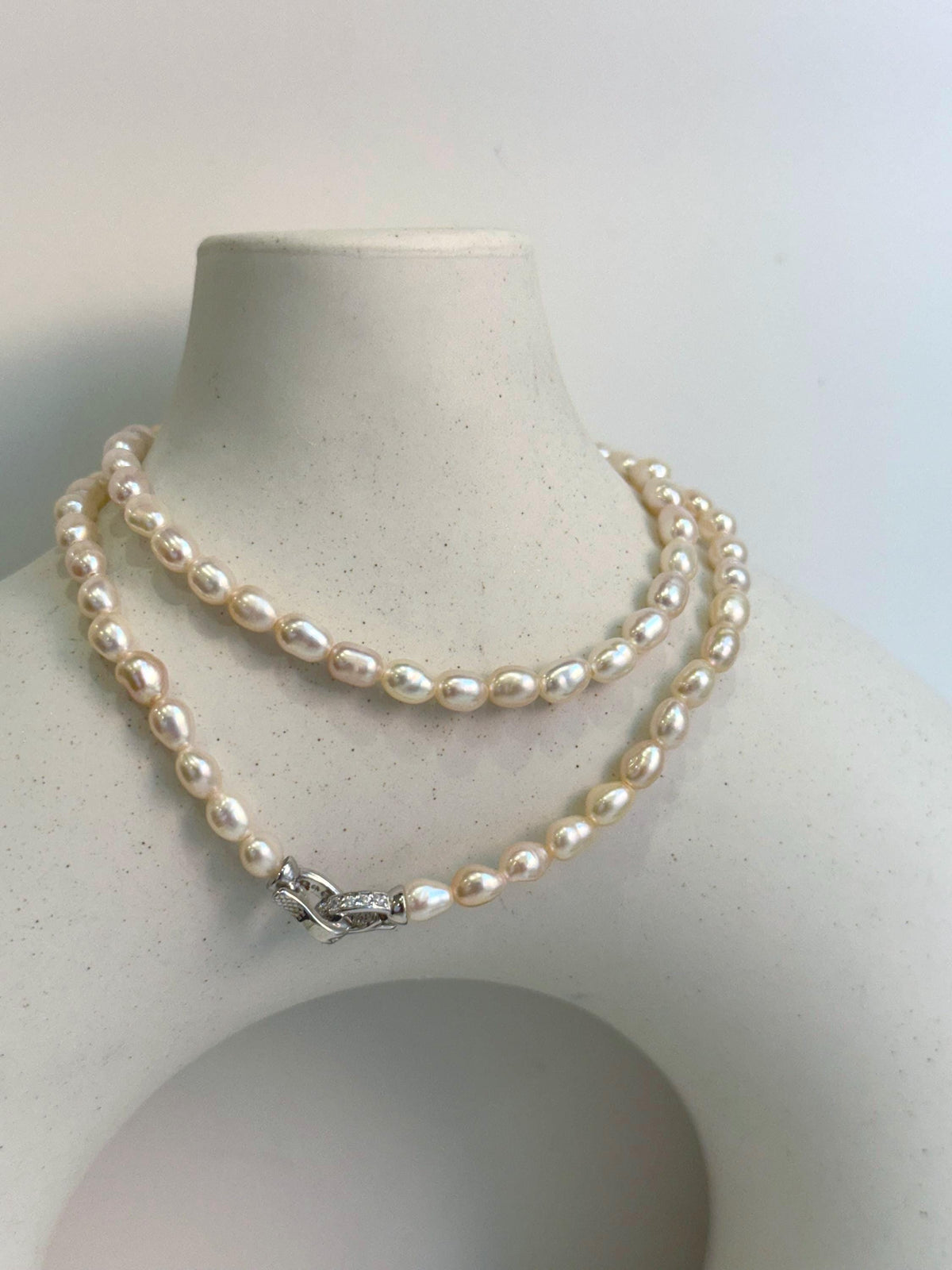 extreme luster white keshi pearls s925 silver necklace strand for her birthday