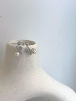 2pcs extremely strong luster freshwater Pearls S925 silver vintage earring gift for her daily office wear. 5.5mm
