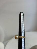 10.6mm Strong luster South Sea Golden natural Ocean Pearl s925 silver adjustable daily wear ring. Gift for her  birthday.