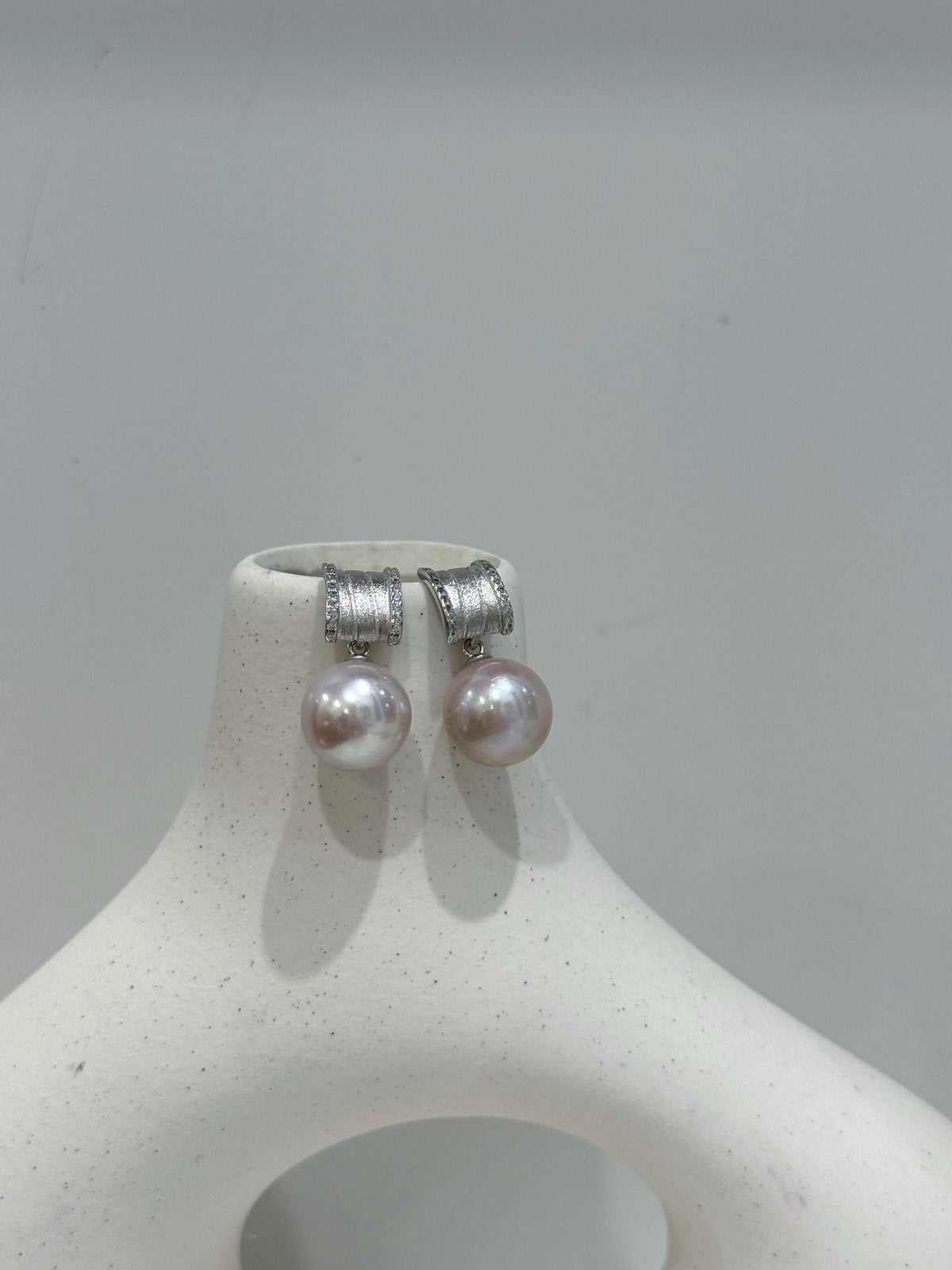 elegant rose pearls s925 silver earrings for her birthday