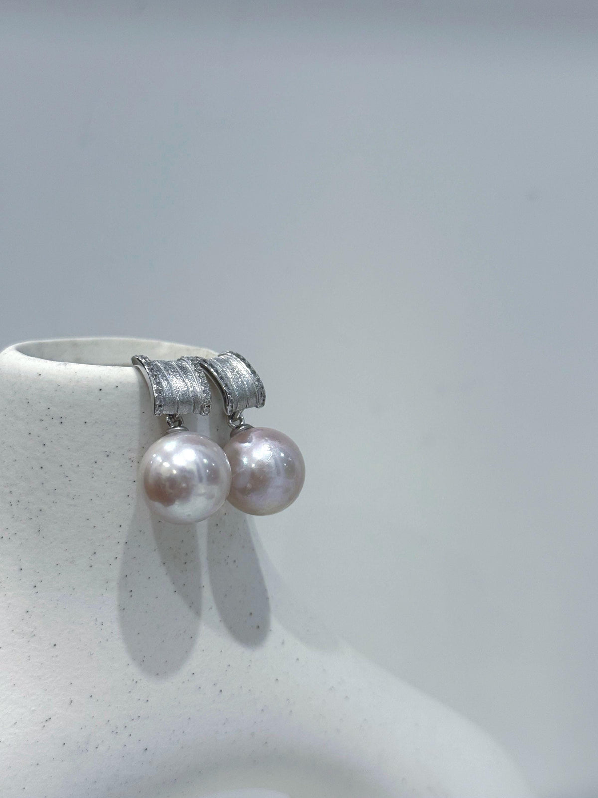 elegant rose pearls s925 silver earrings for her engagement