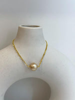 11.3mm strong luster south sea golden Pearl s925 silver AB adjustable daily office bracelet for her daily wear. To 8.1”