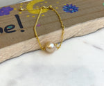 11.3mm strong luster south sea golden Pearl s925 silver AB adjustable daily office bracelet for her office wear. To 8.1”