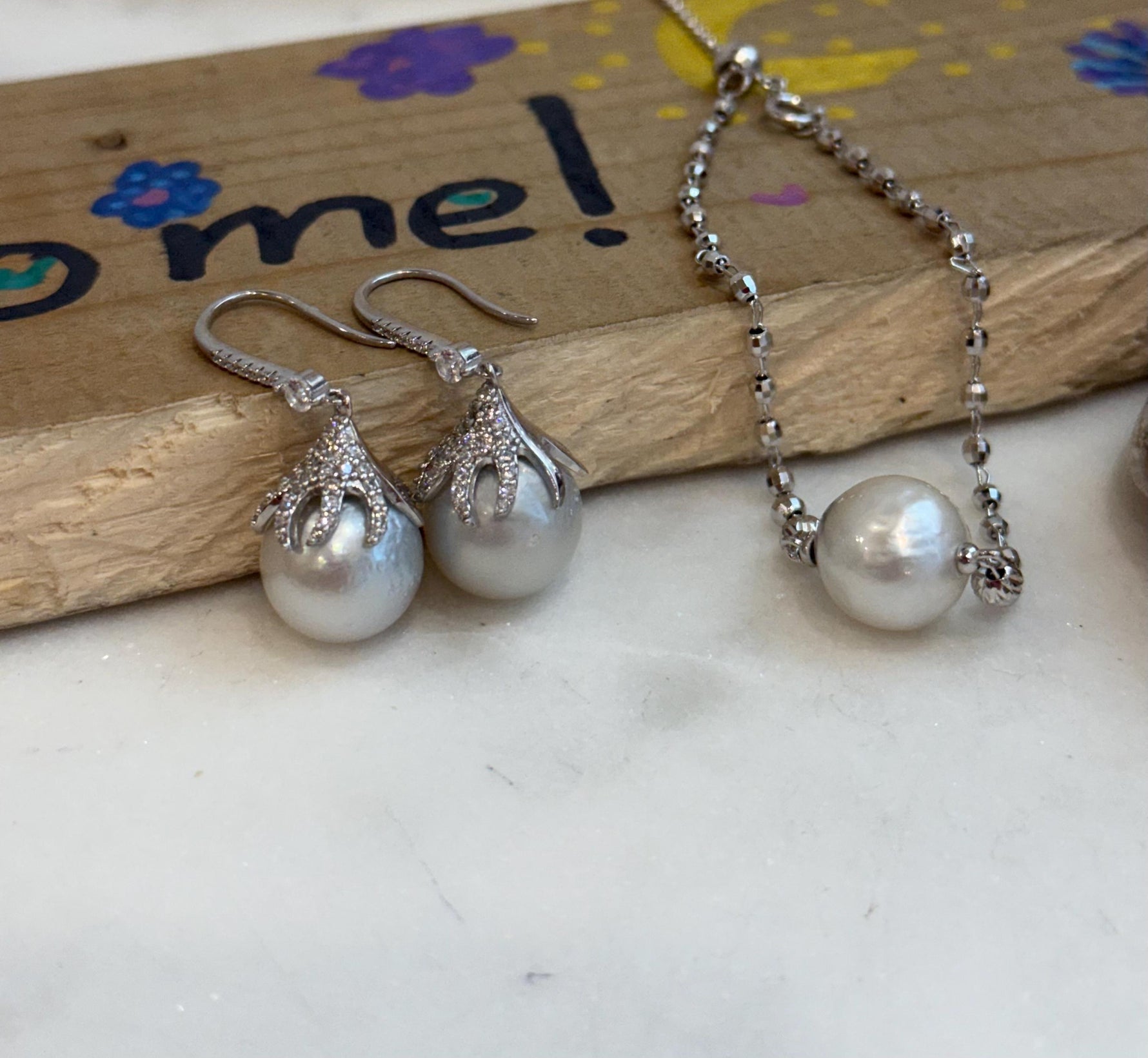 Whole Set! 11.9mm 12.8mm Insale Strong luster Australian Ocean silver Pearls s925 silver braclet, earrings hooks set anniversary gift for her