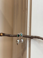 affordable Akoya silver blue baroque pearls s925 silver earrings chandeliers for her office wear