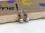 cheap affordable Akoya silver blue baroque pearls s925 silver earrings chandeliers for her