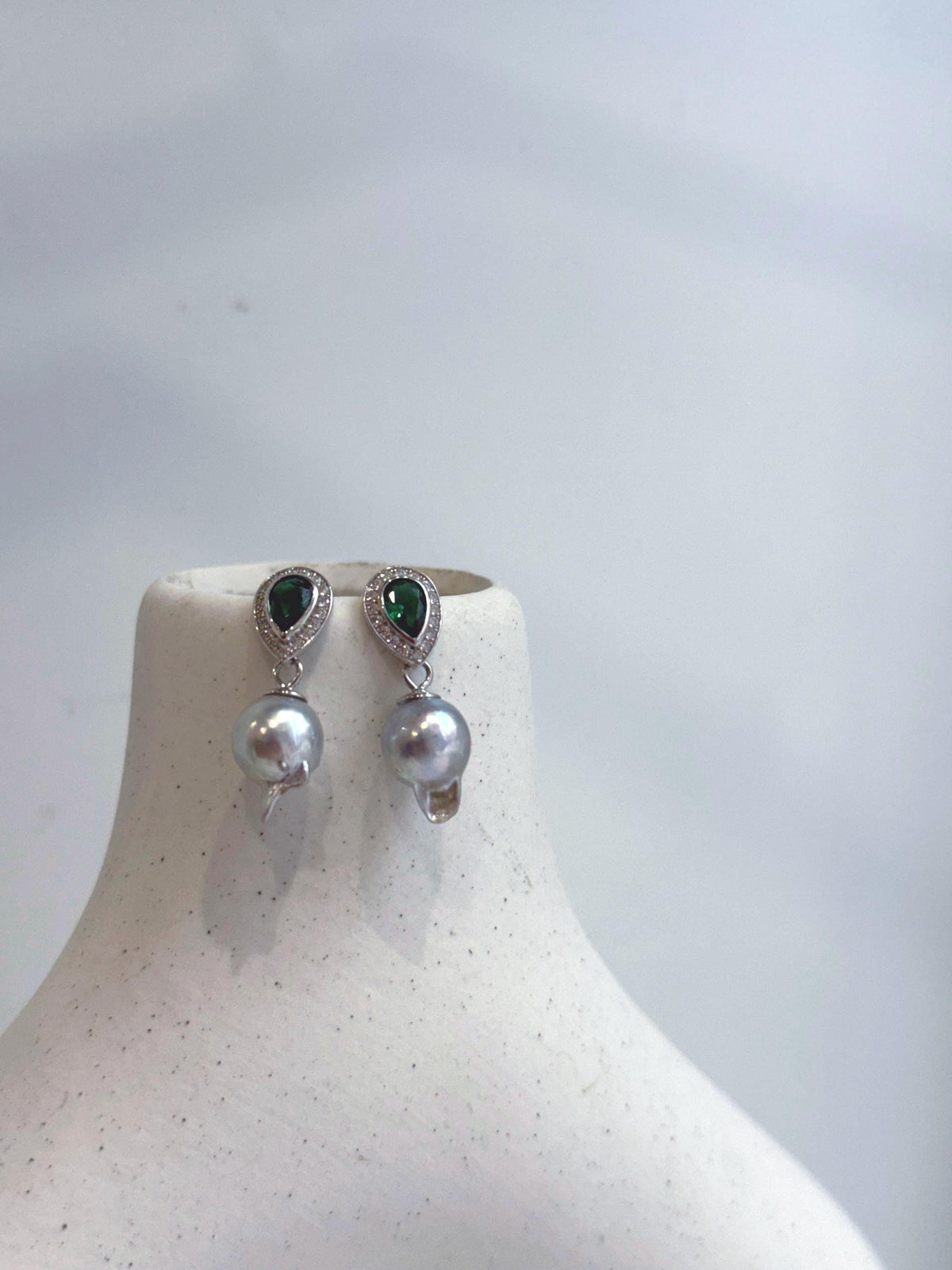 affordable Akoya silver blue baroque pearls s925 silver earrings chandeliers for her holiday gift