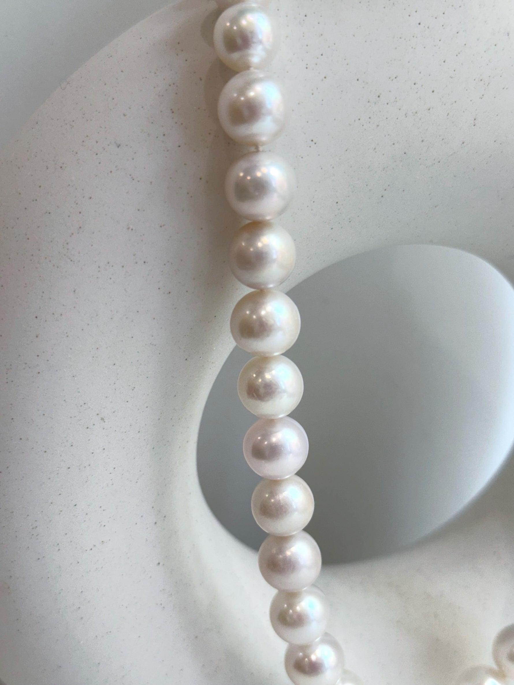 affordable white Edison pearls s925 Silver minimalist necklace choker for her