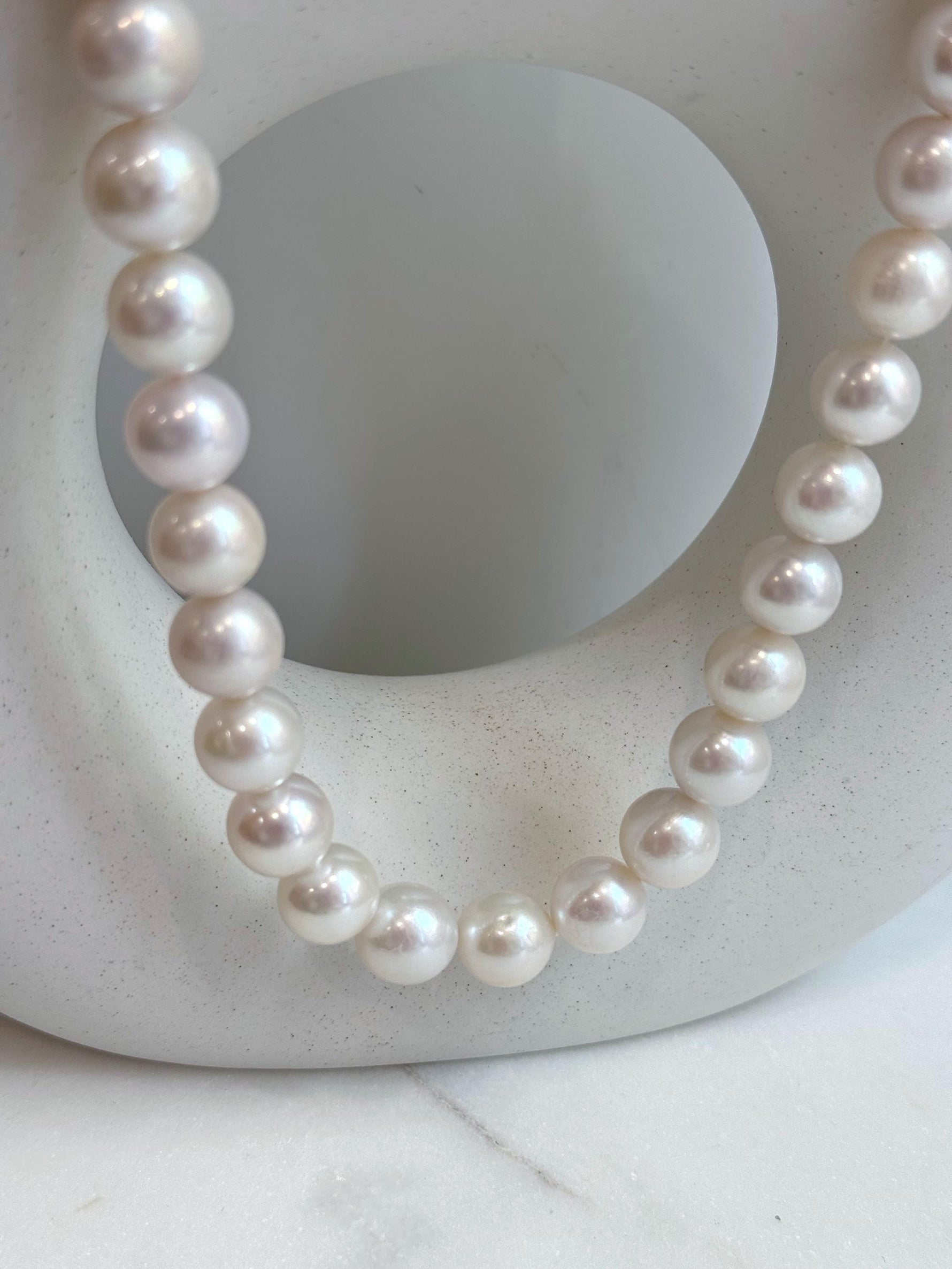 cheap affordable white Edison pearls s925 Silver minimalist necklace choker for her
