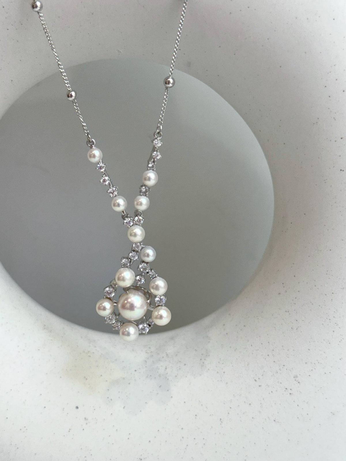afford 12pcs Akoya ocean pearls s925 silver vintage pendant for her
