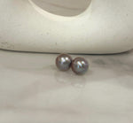 Insale strong luster mauve iridescent round ocean Mabe earrings S925 silver minimalist earrings Gift for her anniversary birthday