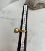 12mm Extreme luster South Sea Golden pure natural Ocean Pearl s925 silver adjustable ring. holiday gift wedding anniversary gift.