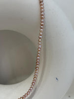 affordable extremely strong luster Freshwater blush pink rose near round small Pearl strand Necklace unique anniversary gift. daily wear
