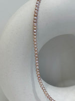 cheap affordable extremely strong luster Freshwater blush pink rose near round small Pearl strand Necklace unique anniversary gift.