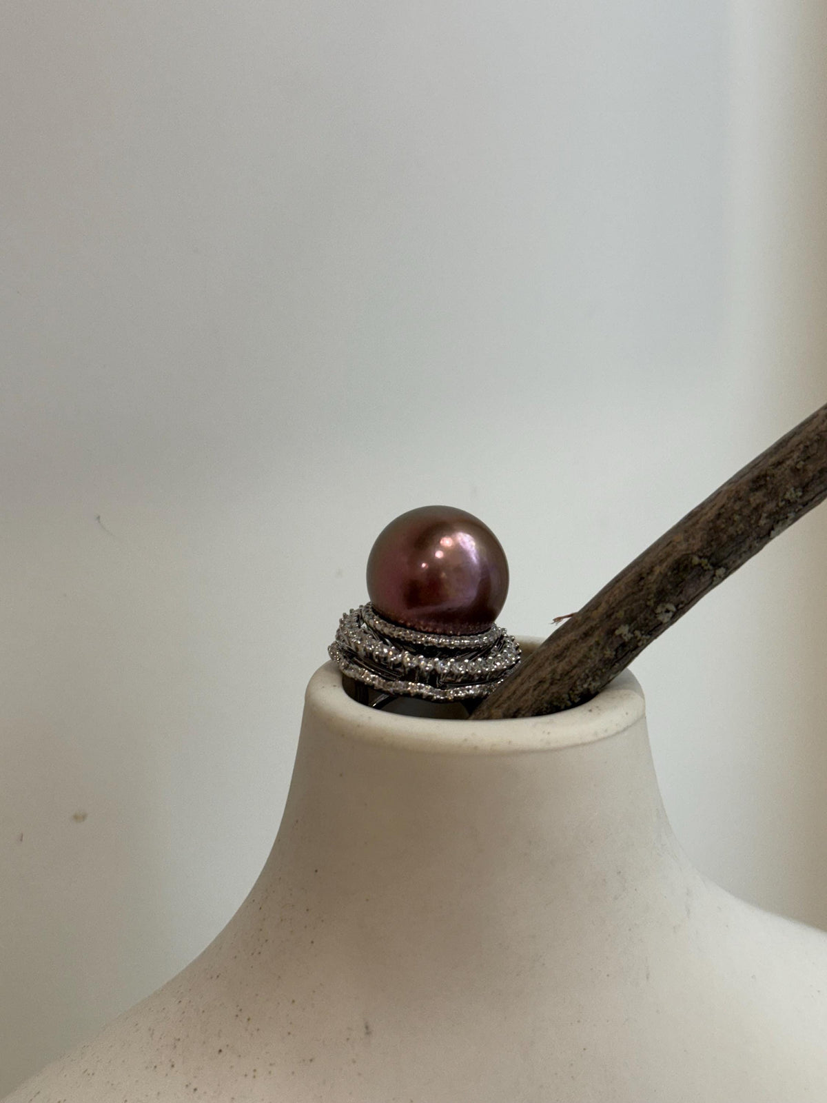 15mm supervalue! Strong luster Freshwater Edison metallic rose gold round pearl cool silver adjustable rotatable ring gift for her.
