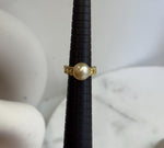10.6mm Strong luster South Sea Golden natural Ocean Pearl s925 silver adjustable daily wear ring. Gift for her  birthday.