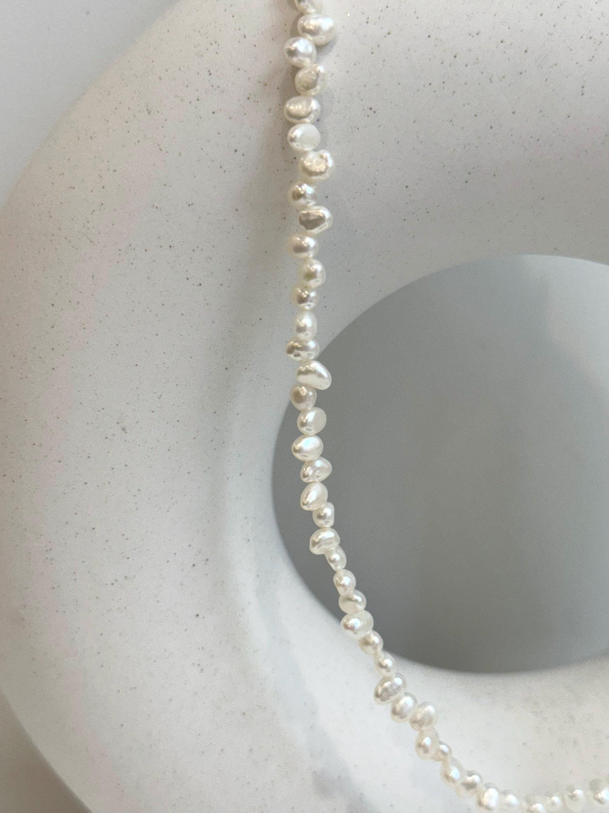 freshwater white petal keshi pearls s925 silver necklace strand for her daily wear