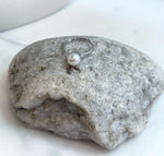Super Value!  7.5mm extreme luster Australian Ocean Cold white Pearl  S925 silver minimalist adjustable ring unique gift for her office wear