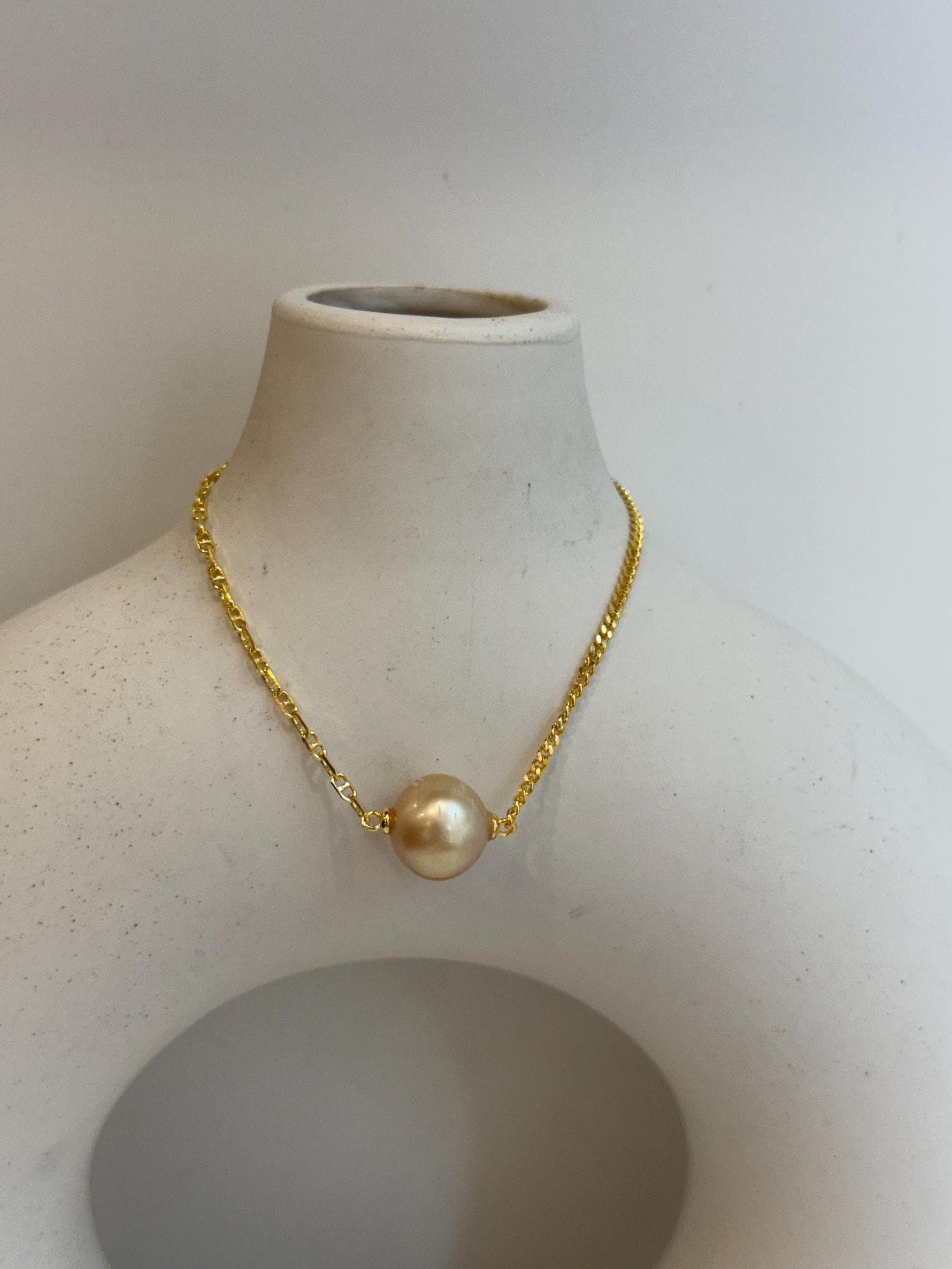 affordable 11.3mm strong luster south sea golden Pearl s925 silver AB adjustable daily office bracelet for her birthday. To 8.1”