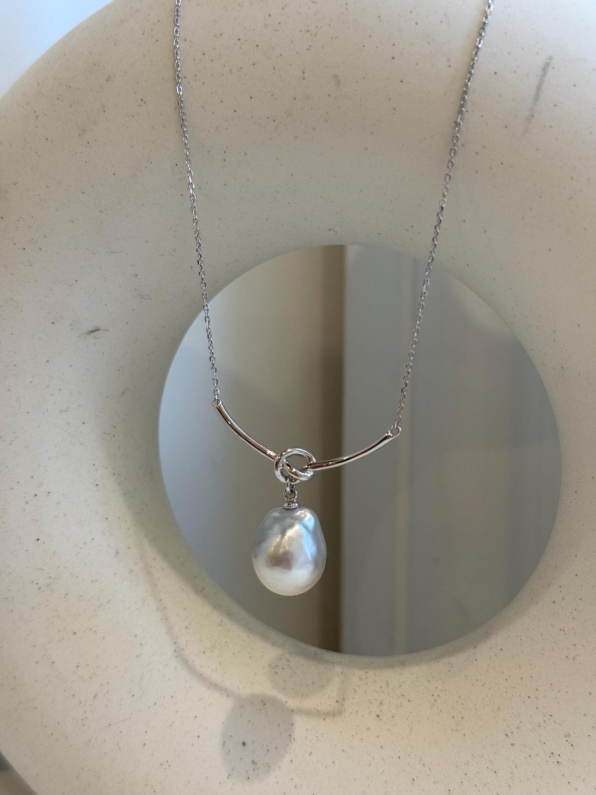 DDP 12.3x14.6mm Extreme luster Australian Ocean white silver Pearl S925 silver vintage pendant necklace set.
