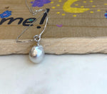 DDP 12.3x14.6mm Extreme luster Australian Ocean white silver Pearl S925 silver vintage pendant necklace set.